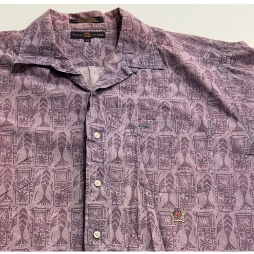 Real Vintage Tommy Hilfiger Hawaiian Shirt Men's XL Short Sleeve Vacation Beach